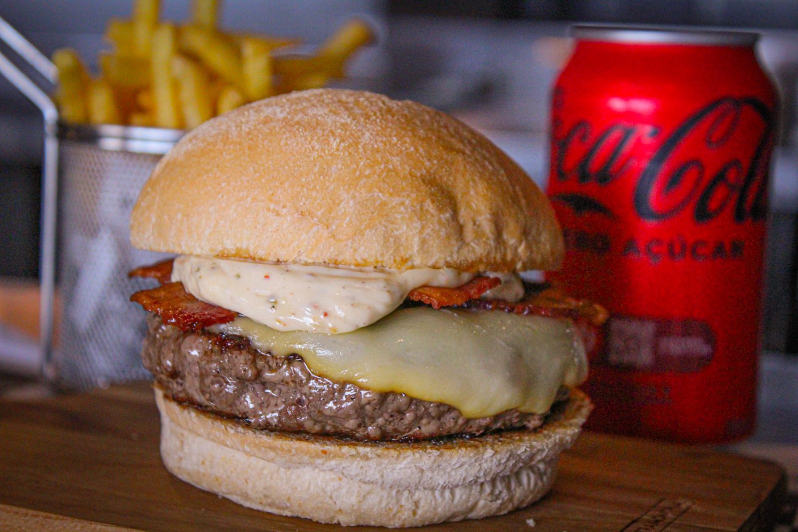 Lanche do festival com fritas